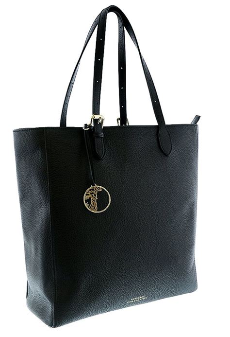 versace collection magnetic snap leather tote
